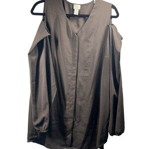 Chico's Brown Cold Shoulder Blouse